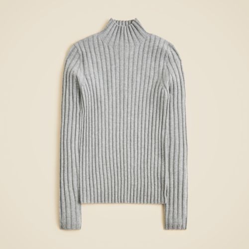 Wide-Rib Cashmere Turtleneck Sweater