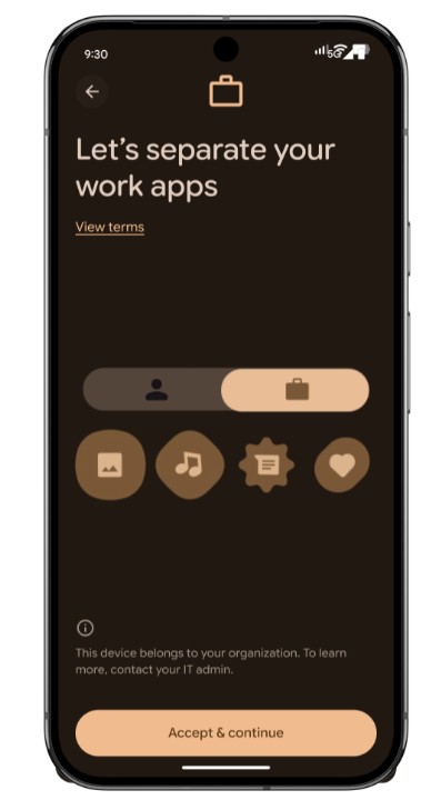 Security features in Android Enterprise