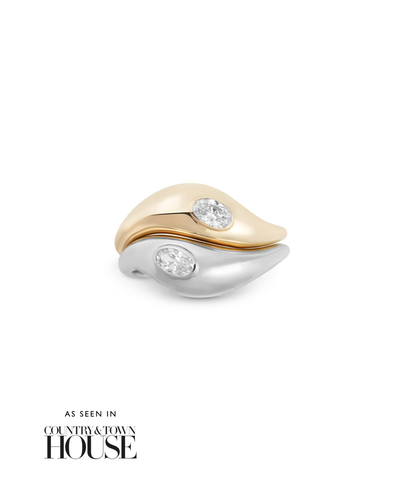 Jupiter Rings - White and Yellow Gold