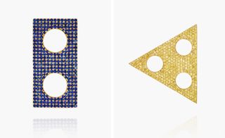 Sabine Getty earrings in gold with sapphires