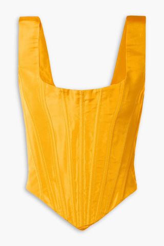 yellow corset top