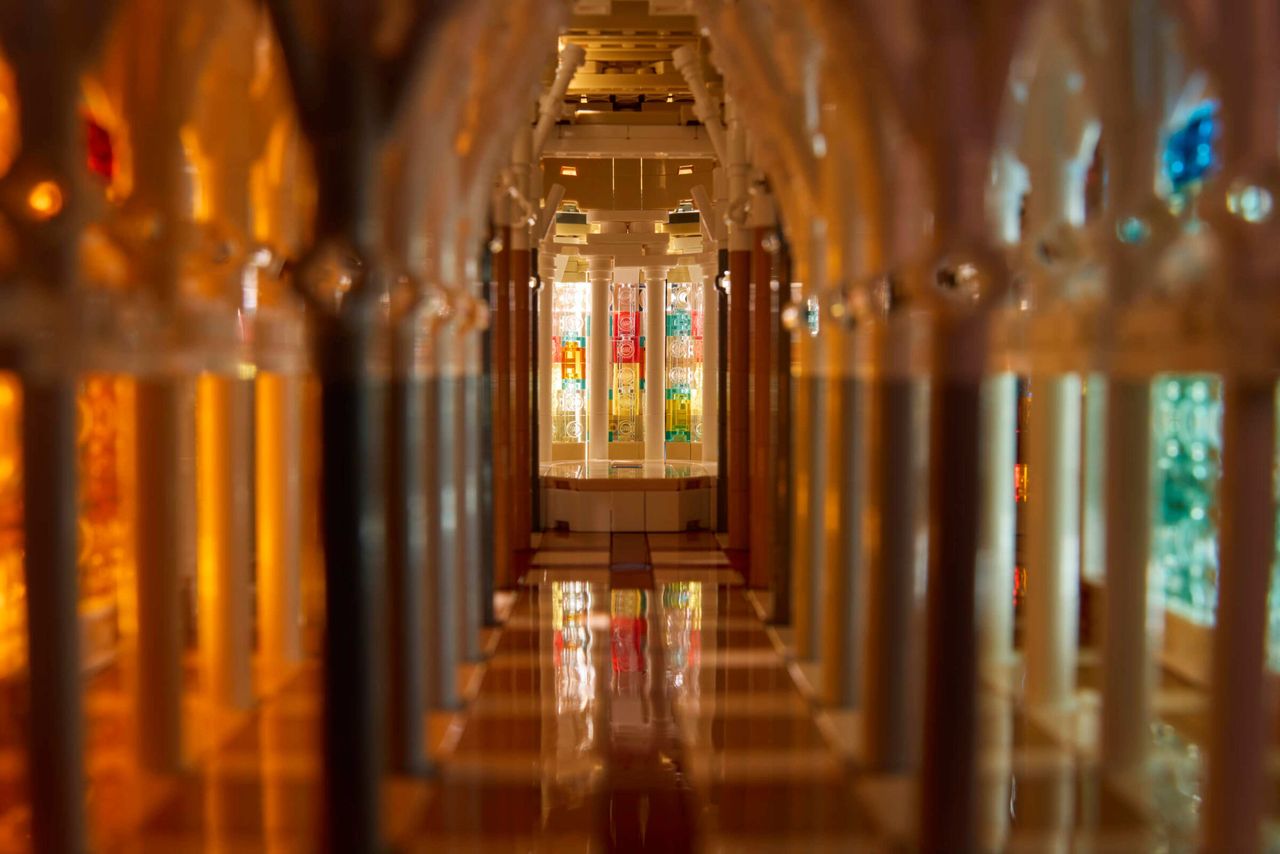 The interior of the Lego Architecture Sagrada Fam&iacute;lia