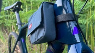 The Alpkit Caledonian Mini 4L bag on a gravel bike