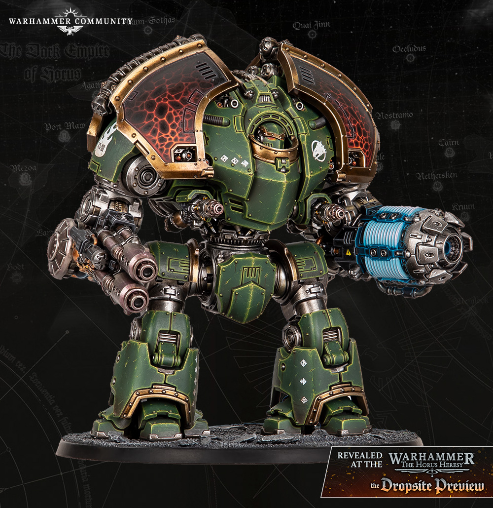A Saturnine dreadnought from the Horus Heresy tabletop game.