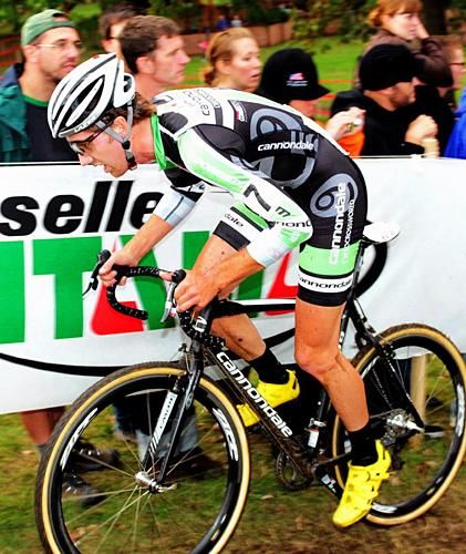 Jamey Driscoll (Cyclocrossworld.com-Cannondale) on the steep climb.