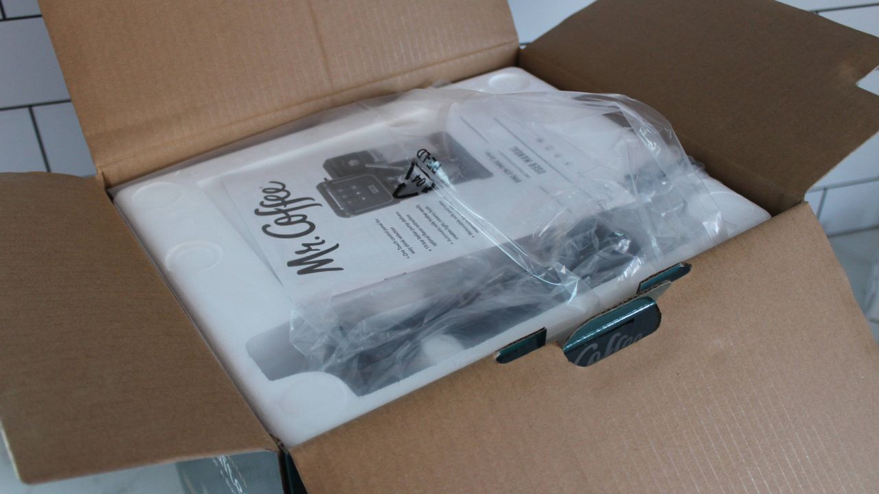 Mr. Coffee One-Touch CoffeeHouse+ opening the box