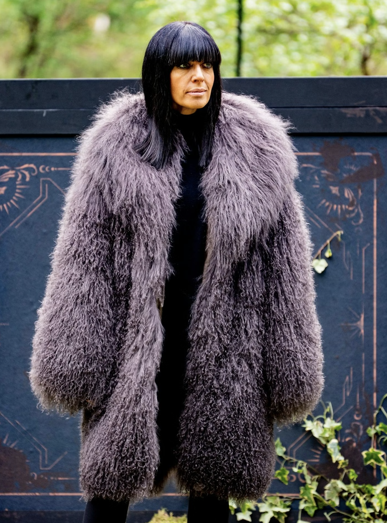 Claudia Winkleman's faux fur jacket