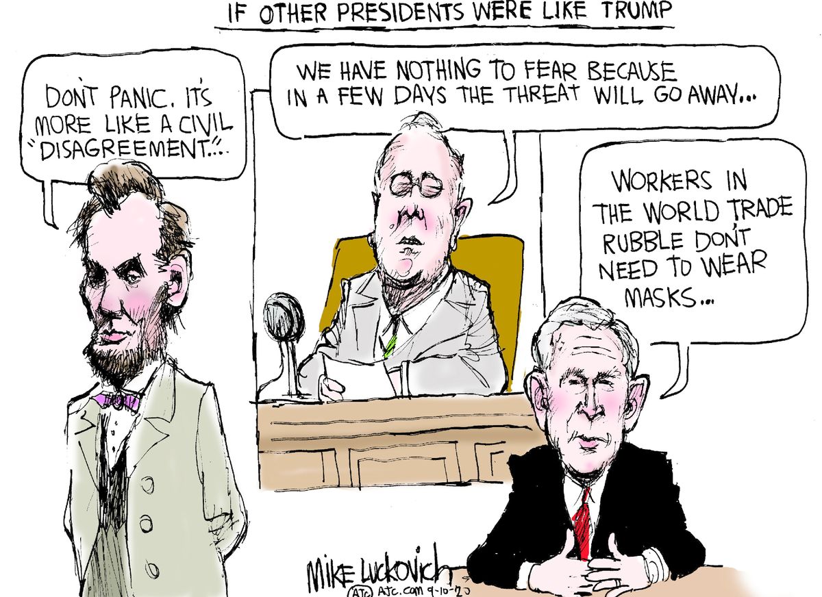 Political Cartoon U.S. Trump Lincoln Truman Bush COVID | The Week