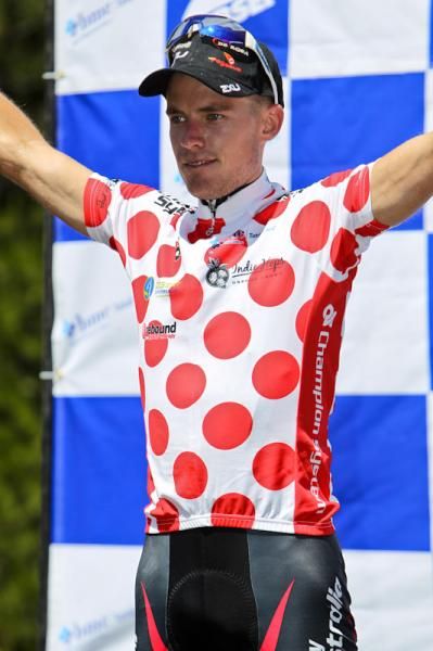 Darren Lill (Fly V Australia) takes the mountain jersey for today's efforts.