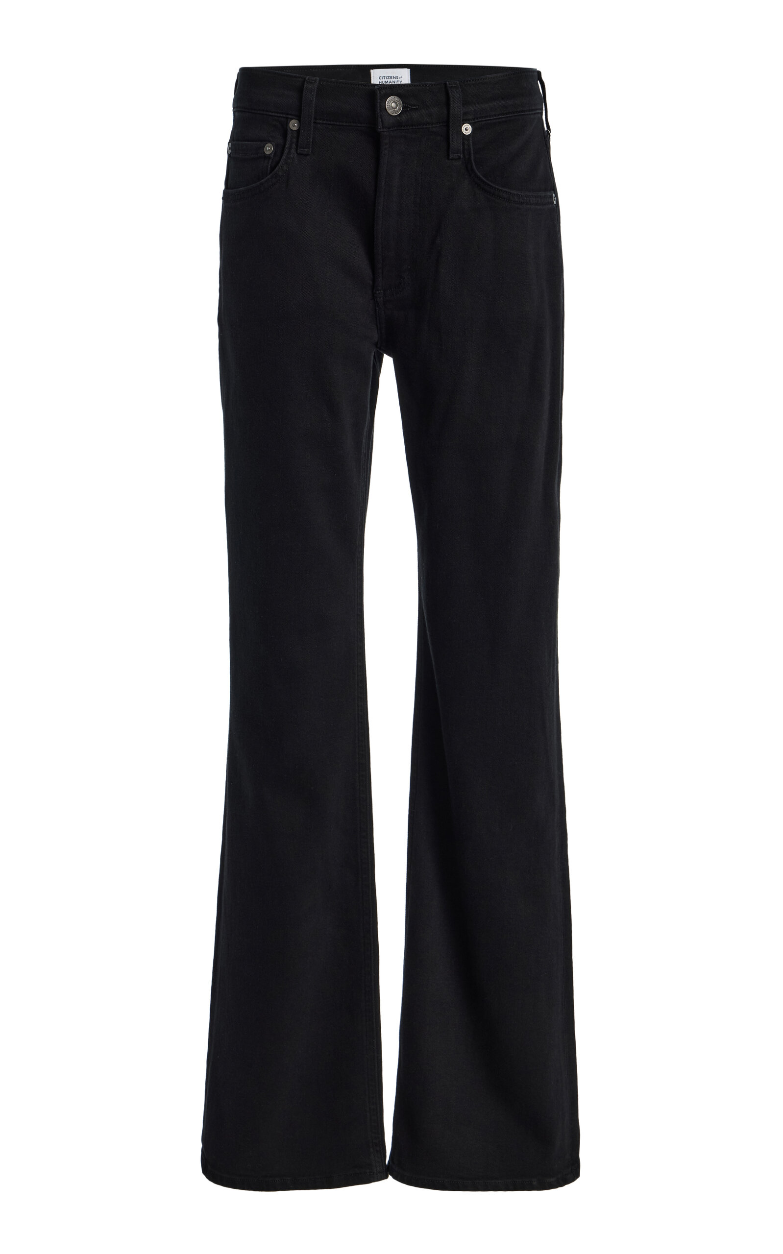 Genova Cashmere-Denim Low-Rise Bootcut Jeans