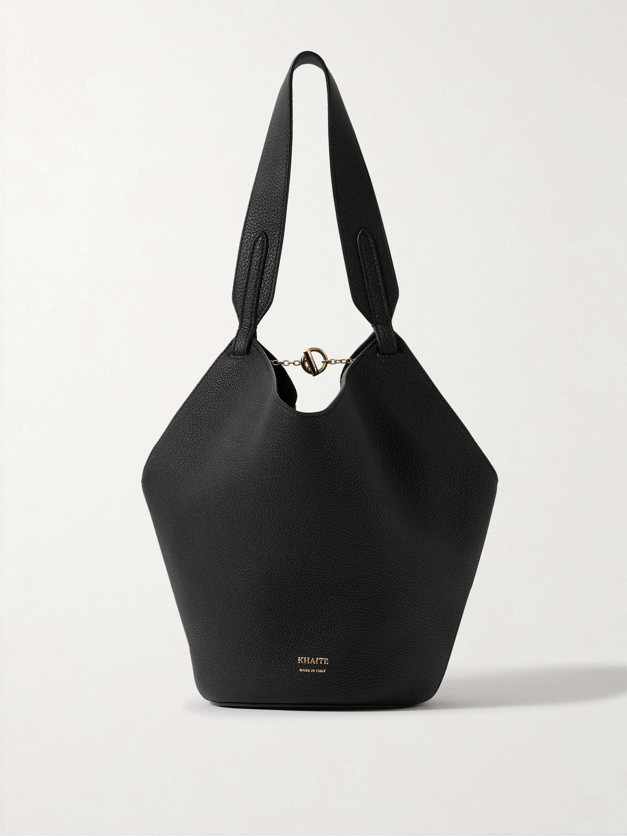 Lotus Mini Textured-Leather Tote