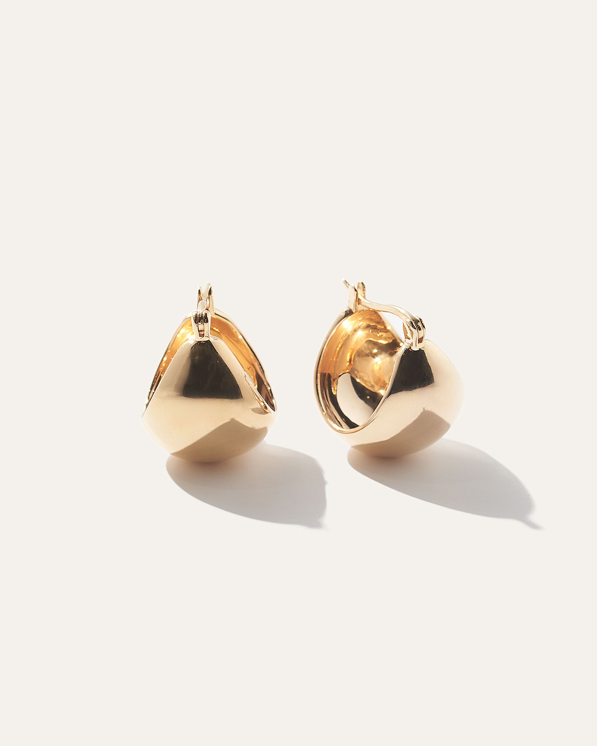 Globe Boho Hoops in Gold Vermeil