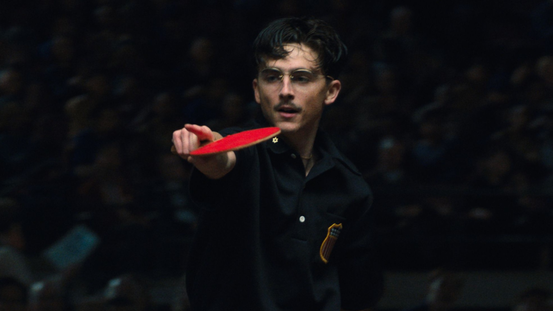Timoth&amp;eacute;e Chalamet as Marty Mauser in Marty Supreme