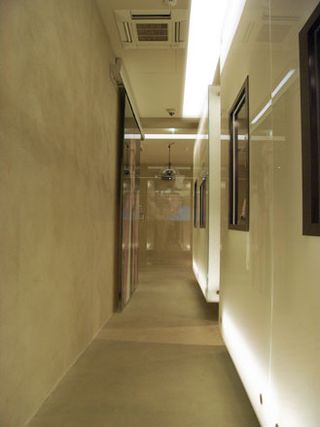 A modernised corridor within Casa Morandi