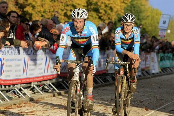Belgium's Vinnie Braet and Gianni Vermeersch finish 5th and 6th.