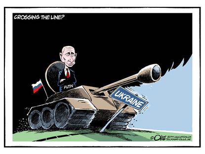 Political cartoon Putin Ukraine revolution