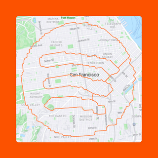 Strava art for Spotify, apparently