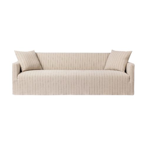 Striped slipcover sofa