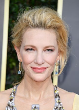 Cate Blanchett with Peach tones with a matte base