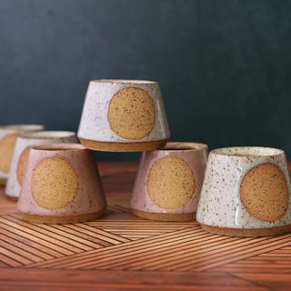 Cute ceramic artisanal egg cups