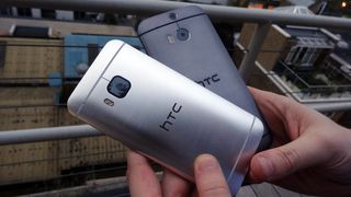 The HTC One (M9) has a squarer camera lens compared to the (M8)