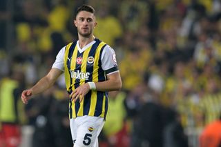 Ismail Yuksek of Fenerbahce SK during the Turkish Super Lig match between Fenerbahce AS and Hatayspor at Ulker Stadium on October 22, 2023 in Istanbul, Turkey.