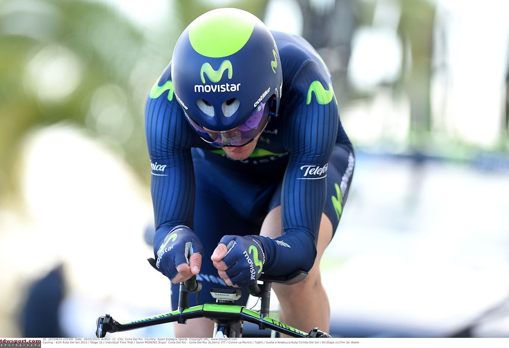 Javier Moreno (Movistar) on his way to the stage win.
