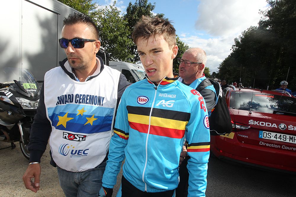 Bjorg Lambrecht (Belgium) after the European championship road race