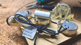 A high-spec wiring loom by Monty&#039;s Guitars