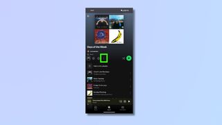 Screenshot showing how to reorder a Spotify playlist on phone - select 3 dots