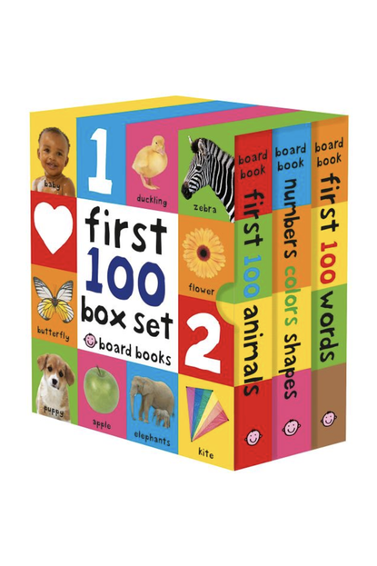 Roger Priddy First 100 Board Book Box Set (3 Books)