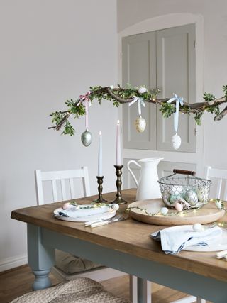 Make your own Easter bough to hang over the dining table