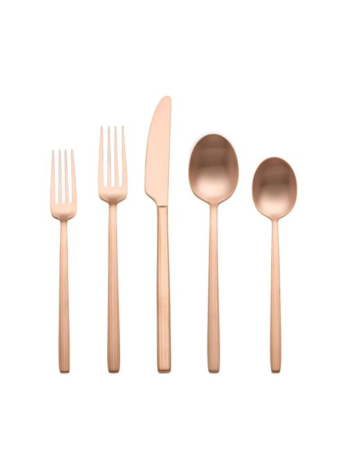 Dean Rose Gold Satin 20-Piece Flatware Set