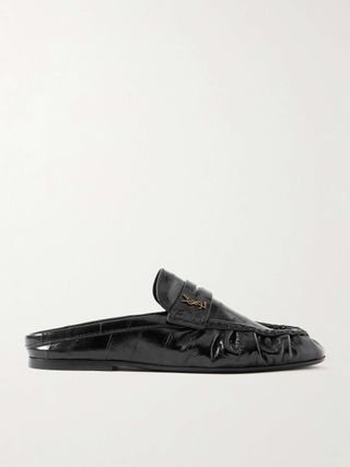 Le Loafer Glossed-Eel Slippers