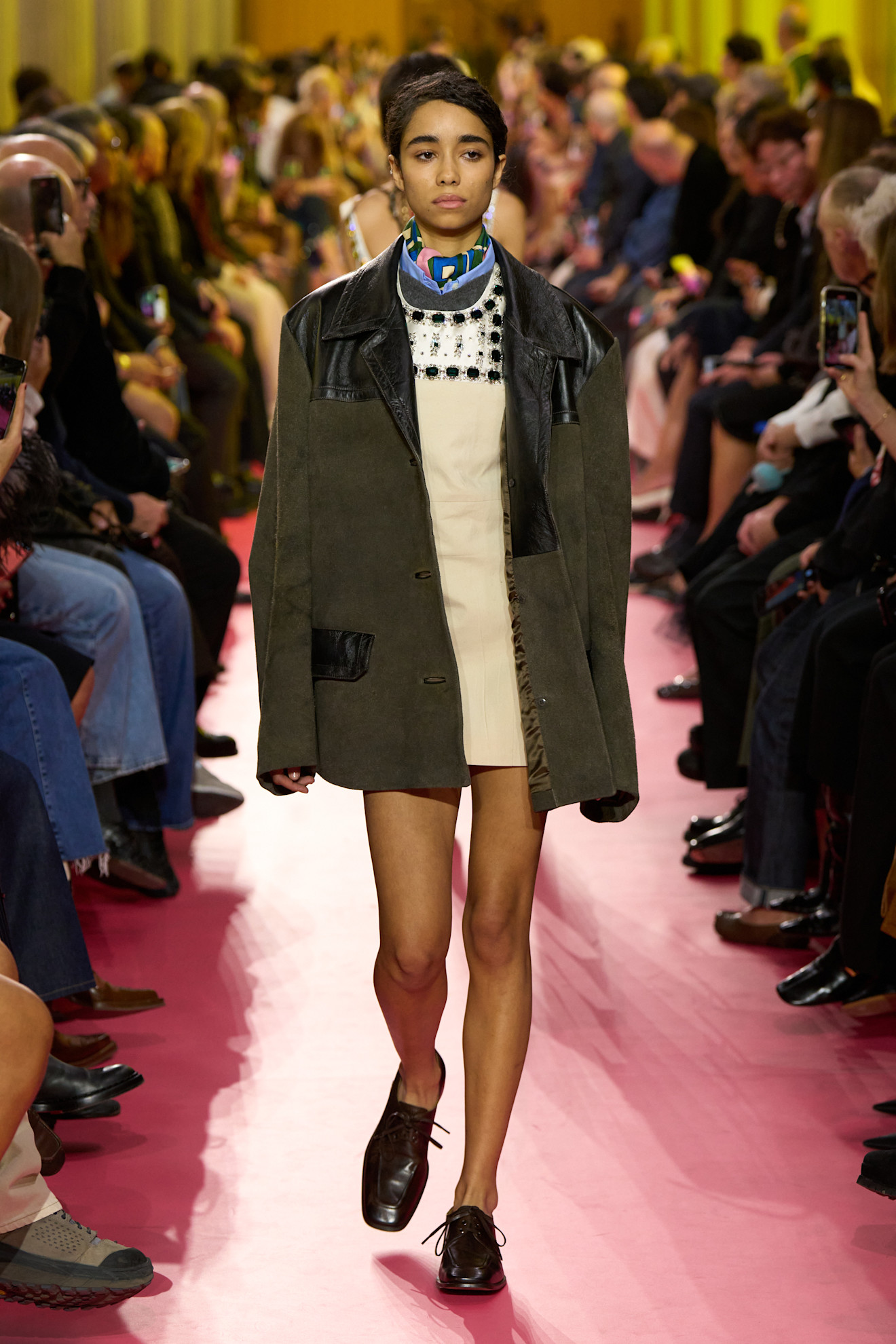 models on the Miu Miu Spring 2026 runway