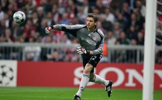 Hans-Jorg Butt in action for Bayern Munich against Barcelona in April 2009.