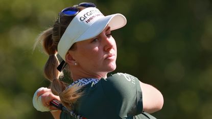 Olivia Cowan takes a shot at the Dana Open on the LPGA Tour