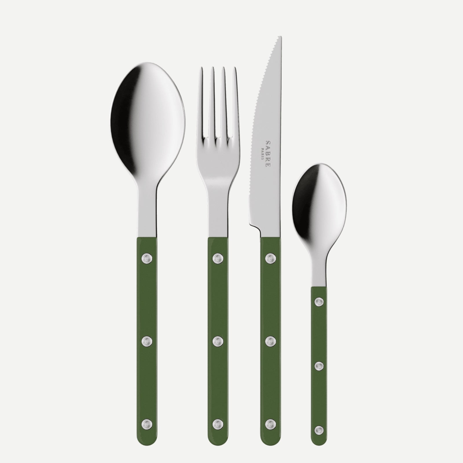 Bistrot Solid, Green - 4 Piece Cutlery Set