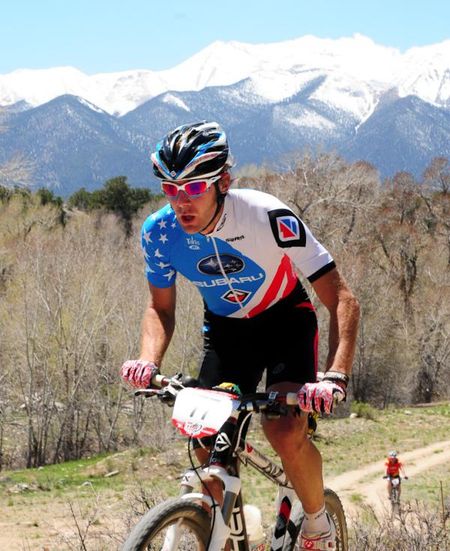 Jeremy Horgan-Kobelski (Gary Fisher/Subaru) with one lap to go.