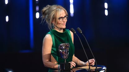Gillian Anderson presents the award the EE BAFTA Film Awards 2024 