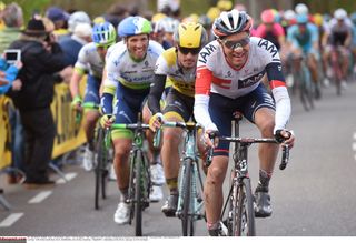 Lawrence Warbasse (IAM Cycling) was in the all-day break