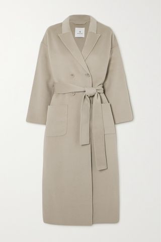 Dylan Double-Breasted Belted Wool and Cashmere-Blend Coat