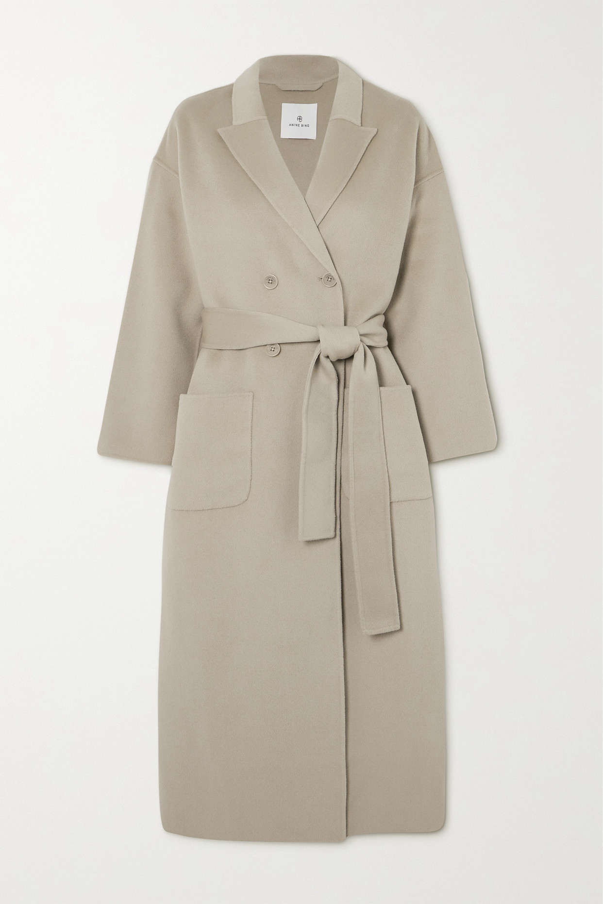 Dylan Double-Breasted Belted Wool and Cashmere-Blend Coat