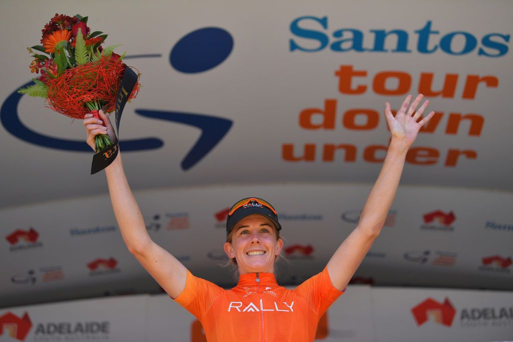 Leigh-Ann Ganzar (Rally Cycling) went on the attack 2020 Women&#039;s Tour Down Under