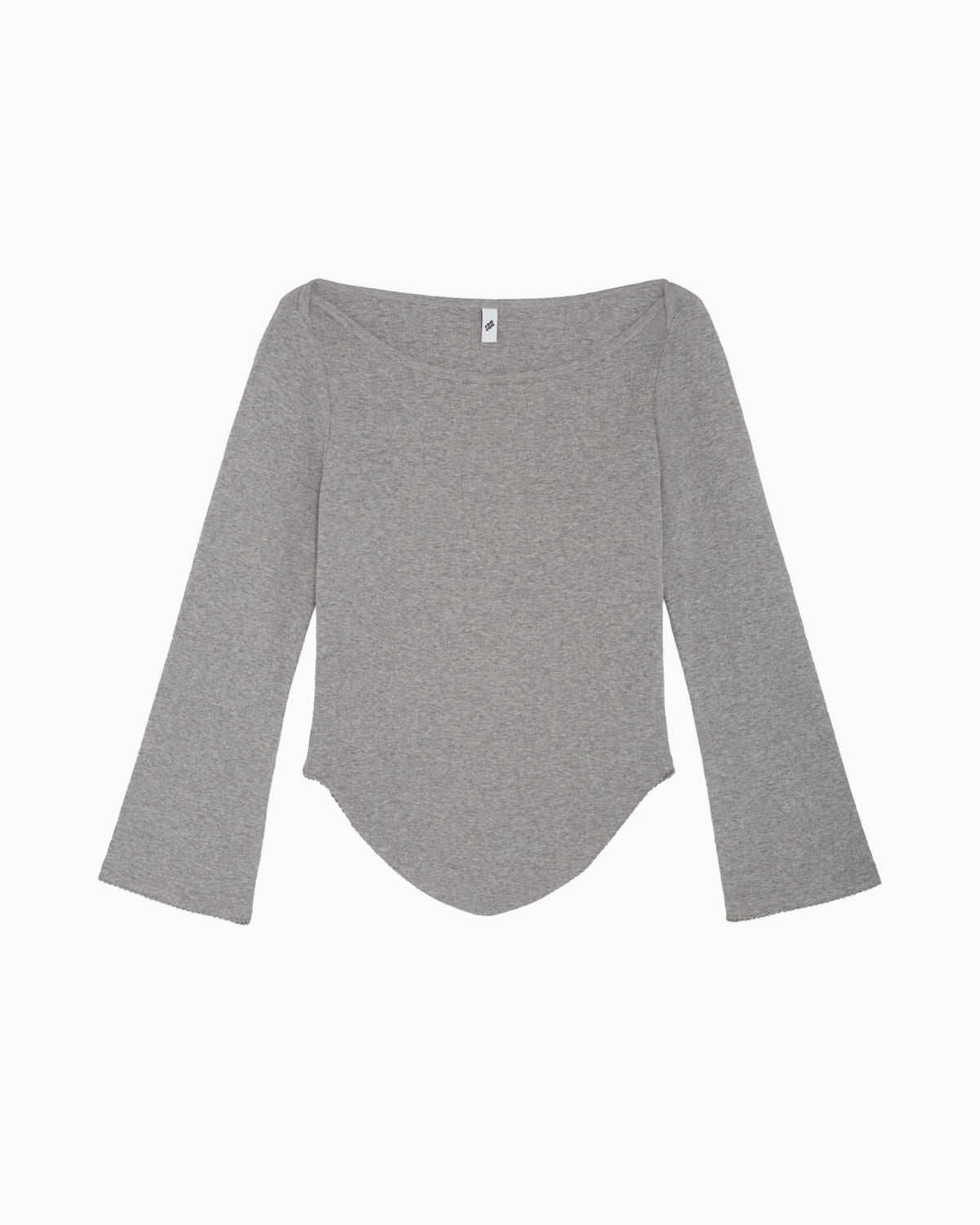 The Rina Long Sleeve: Grey Cotton Jersey