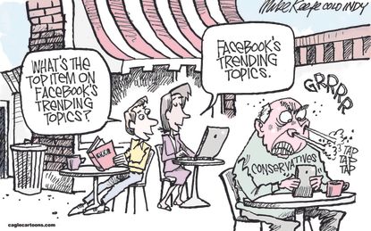Editorial Cartoon U.S. Facebook Conservatives
