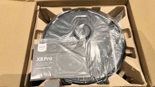 eufy Clean Robotic Vacuum X8 Pro being unboxed