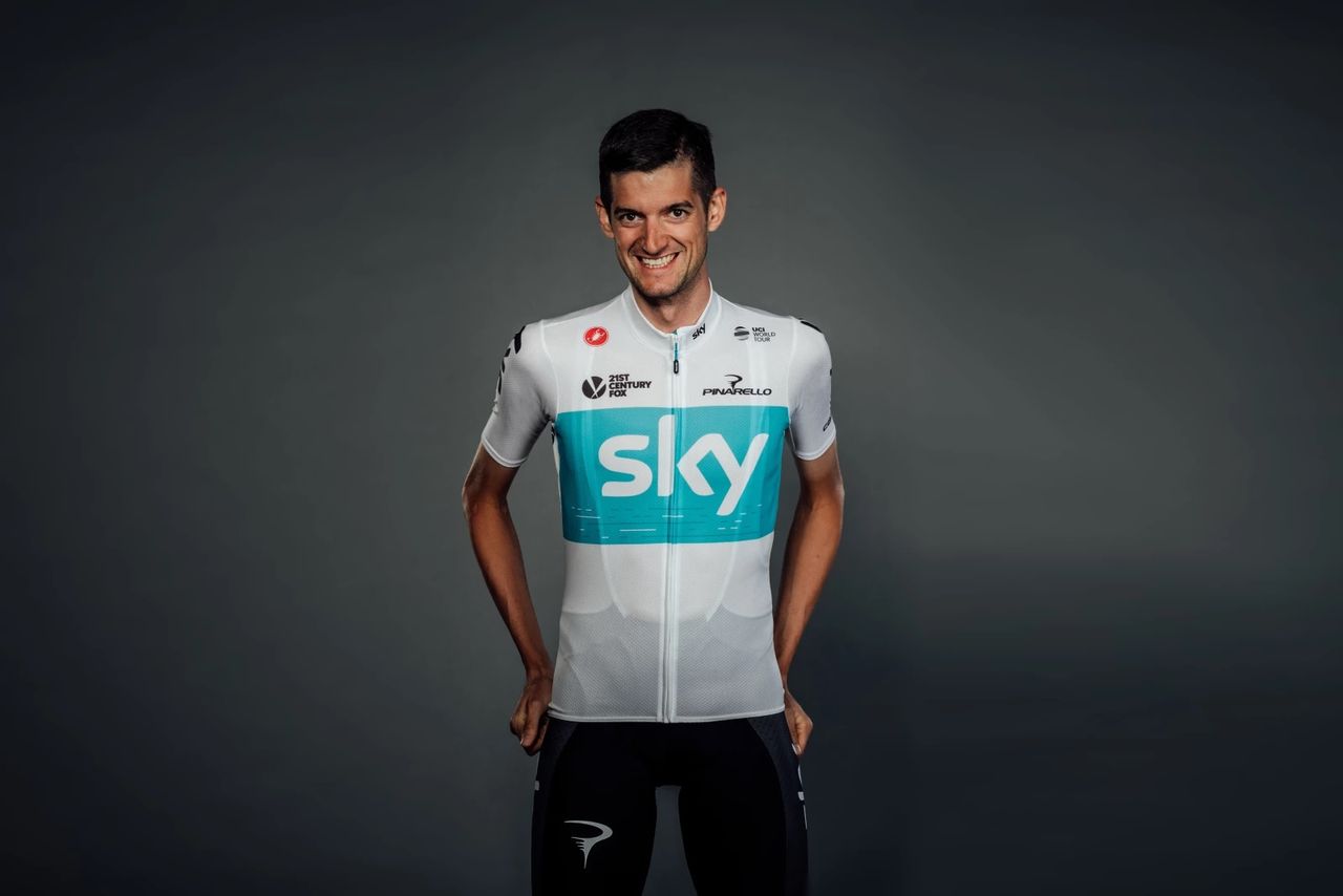 Wout Poels looks happy with his new kit