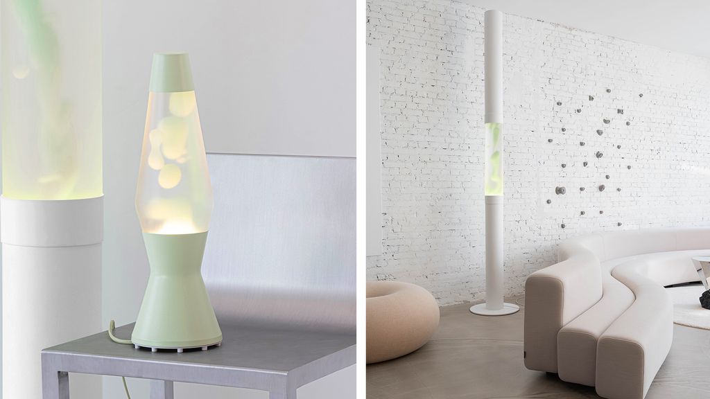 Mint colour lava lamp