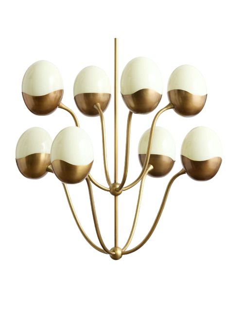 Primrose Glass and Metal Chandelier Light